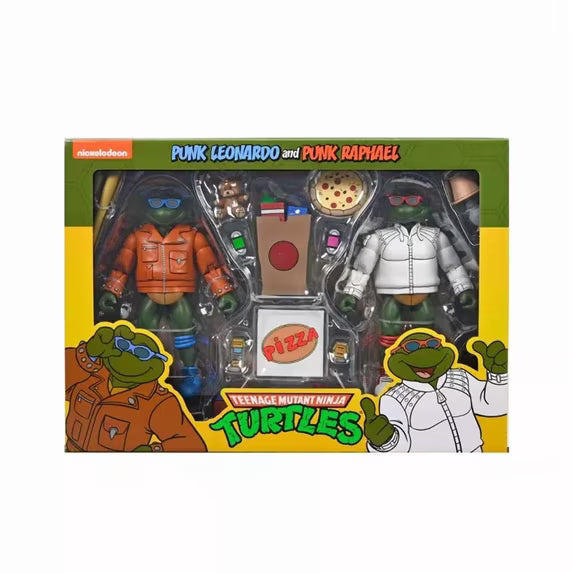 NECA Teenage Ninja Mutant Turtles Punk Leonardo and Punk Raphael Action Figures Exclusive - 2pk