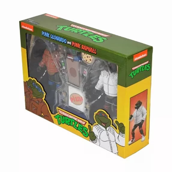 NECA Teenage Ninja Mutant Turtles Punk Leonardo and Punk Raphael Action Figures Exclusive - 2pk