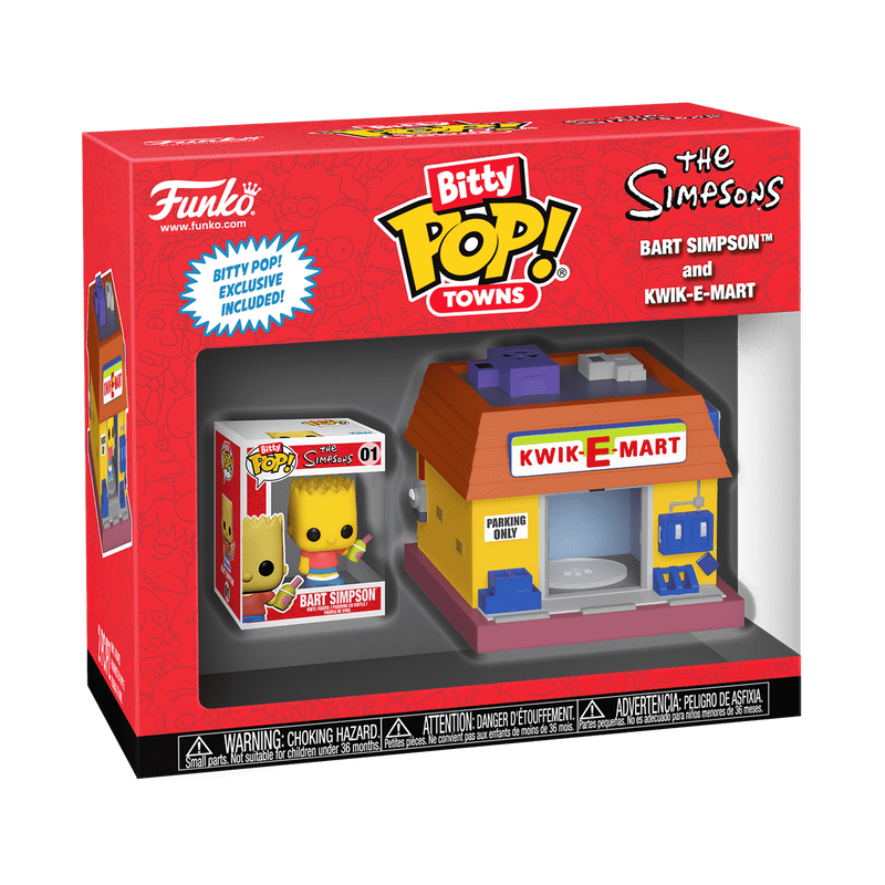 The Simpsons: Bart Simpson & Kwik-E-Mart – Funko Bitty Pop! Towns