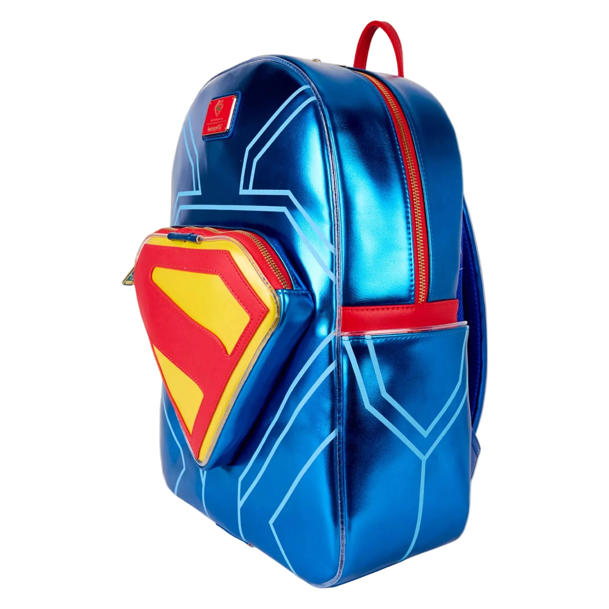 Superman Metallic Blue Backpack – DC Comics Collectible Backpack