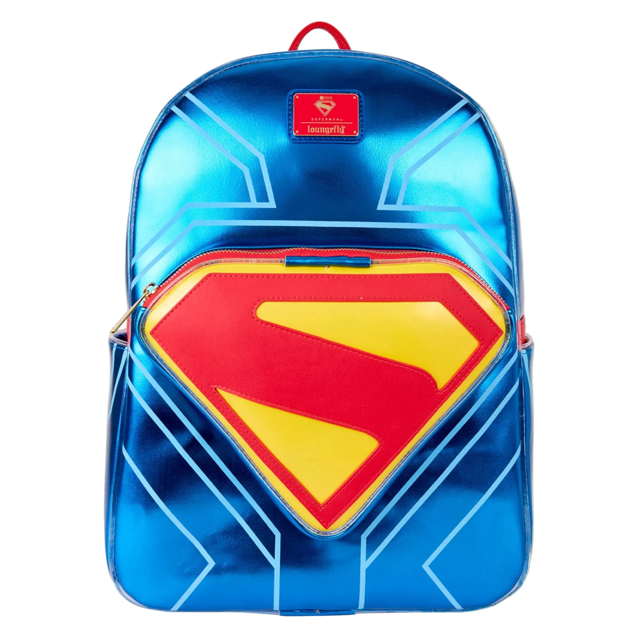 Superman Metallic Blue Backpack – DC Comics Collectible Backpack