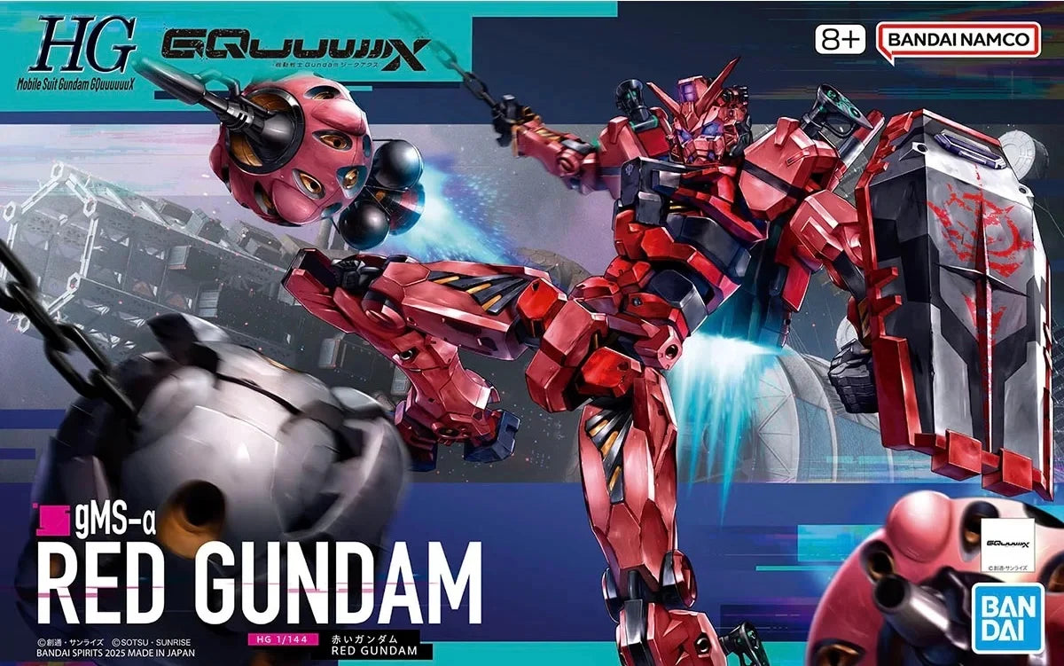 Bandai 2762125 1:144 HG GQuuuuuuX gMS-Alpha Red Gundam Plastic Model Kit