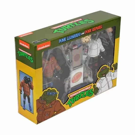 NECA Teenage Ninja Mutant Turtles Punk Leonardo and Punk Raphael Action Figures Exclusive - 2pk